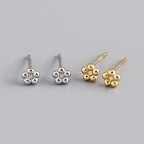925 Sterling Silver Stud Earrings, for woman, more colors for choice, 4.40x12.50mm, Sold By Pair