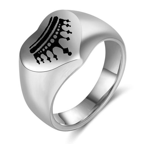 Titanium Steel Finger Ring, plated, Unisex & different size for choice & different designs for choice, more colors for choice, Sold By PC