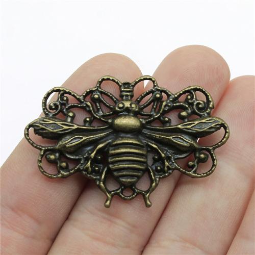 Tibetan Style Animal Pendants, Bee, plated, DIY, more colors for choice, 45x29mm, Sold By PC