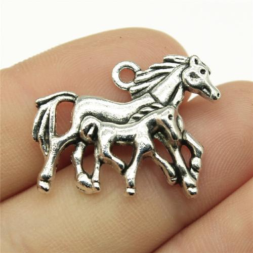Tibetan Style Animal Pendants, Horse, plated, DIY, more colors for choice, 28x23mm, Sold By PC