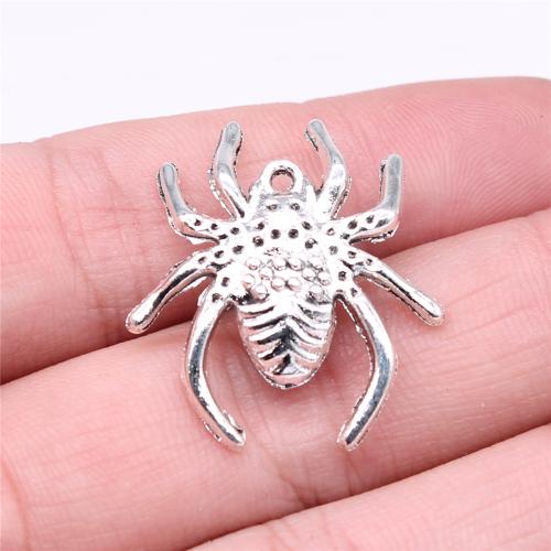 Tibetan Style Animal Pendants, Spider, plated, DIY, more colors for choice, 28x25mm, Sold By PC