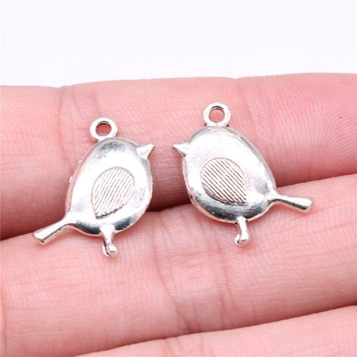 Tibetan Style Animal Pendants, Bird, plated, DIY, more colors for choice, 20x13mm, Sold By PC