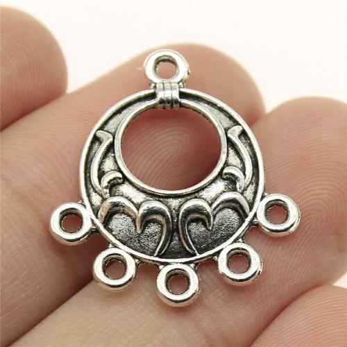 Tibetan Style Connector, plated, DIY & 1/5 loop, more colors for choice, 25x23mm, Sold By PC