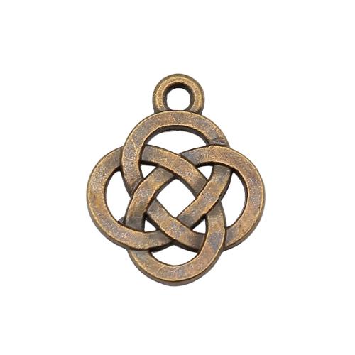 Tibetan Style Pendants, Chinese Knot, plated, DIY, more colors for choice, 18x16mm, Sold By PC