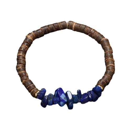 noix de coco bracelet, avec pierre gemme, fait à la main, différents matériaux pour le choix & unisexe, Diamètre intérieur:Environ 55mm, Vendu par PC