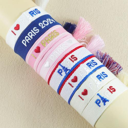 Polyester Armband, mit Verlängerungskettchen von 2.4inch, handgemacht, unisex & verschiedene Stile für Wahl, Länge:ca. 5.7 ZollInch, verkauft von PC