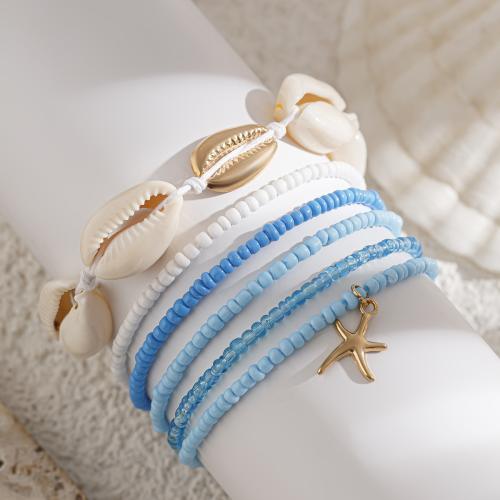 Seedbead Set de bracelet, avec coquille, bijoux de mode & styles différents pour le choix & pour femme, plus de couleurs à choisir, Vendu par fixé