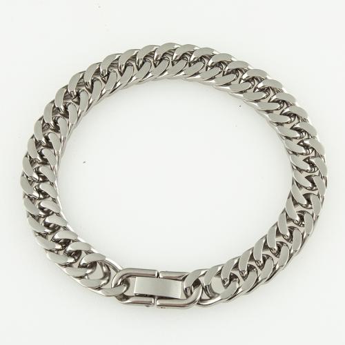 Stainless Steel Jewelry Bracelet 304 Stainless Steel fashion jewelry & Unisex 9mm Length Approx 19 cm Sold By PC