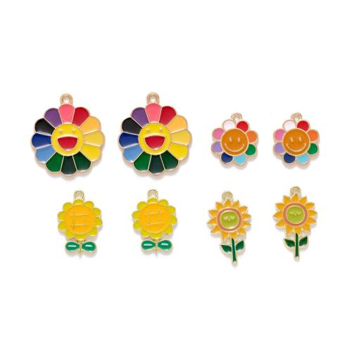 Tibetan Style Enamel Pendants, Flower, DIY & different styles for choice, 10PCs/Bag, Sold By Bag
