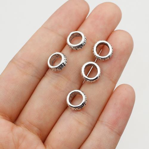 Tibetan Style Linking Ring, Donut, silver color plated, DIY, nickel, lead & cadmium free, 9.50x4mm, Hole:Approx 6mm, Approx 200PCs/Bag, Sold By Bag
