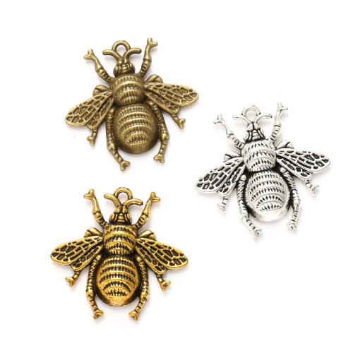 Tibetan Style Animal Pendants, Bee, plated, DIY, more colors for choice, nickel, lead & cadmium free, 45x45mm, Approx 100PCs/Bag, Sold By Bag