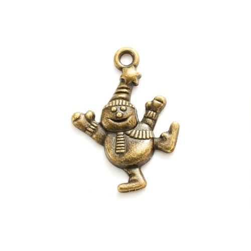 Tibetan Style Pendants, Snowman, plated, DIY, more colors for choice, nickel, lead & cadmium free, 30x21mm, Approx 100PCs/Bag, Sold By Bag