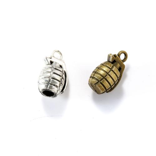 Tibetan Style Pendants, Grenade, plated, DIY, more colors for choice, nickel, lead & cadmium free, 22x11mm, Approx 100PCs/Bag, Sold By Bag
