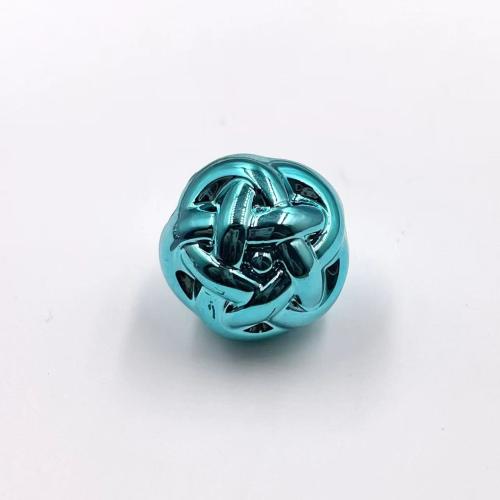 Plated Acrylic Beads, UV plating, DIY, more colors for choice, 16mm, Hole:Approx 2.5mm, Approx 100PCs/Bag, Sold By Bag