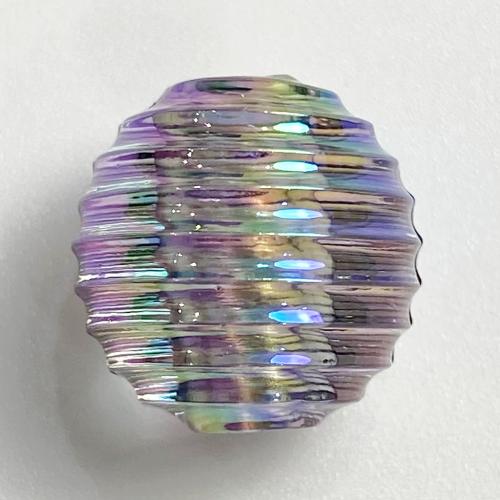Plated Acrylic Beads, UV plating, DIY, more colors for choice, 16mm, Hole:Approx 5mm, Approx 100Strands/Bag, Sold By Bag