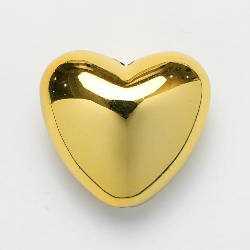 Plated Acrylic Beads, Heart, UV plating, DIY, more colors for choice, 20x12mm, Hole:Approx 1.8mm, Approx 100PCs/Bag, Sold By Bag