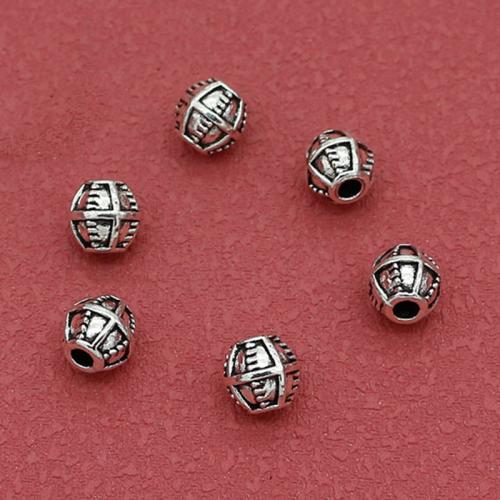 Tibetan Style Spacer Beads, silver color plated, DIY, nickel, lead & cadmium free, 7x6.50mm, Hole:Approx 2mm, Approx 200PCs/Bag, Sold By Bag