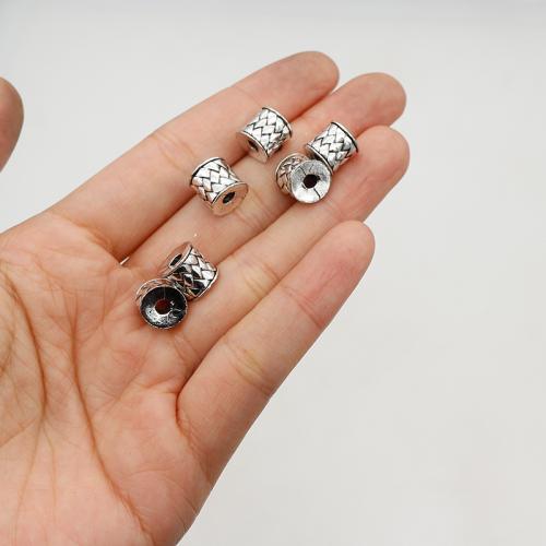 Tibetan Style Spacer Beads, Column, silver color plated, DIY, nickel, lead & cadmium free, 9.50x8.50mm, Hole:Approx 3mm, Approx 200PCs/Bag, Sold By Bag