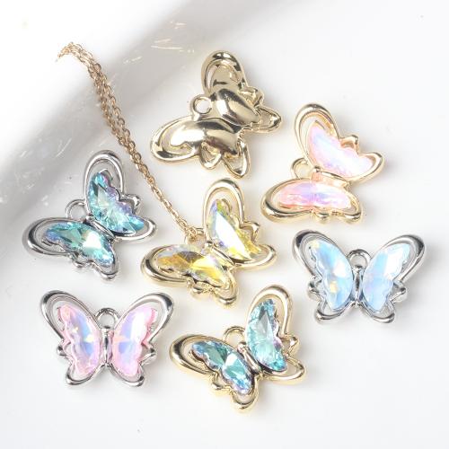 Resin Tibetan Style Pendants, with Resin, Butterfly, plated, DIY, more colors for choice, nickel, lead & cadmium free, 18x14mm, 100PCs/Bag, Sold By Bag