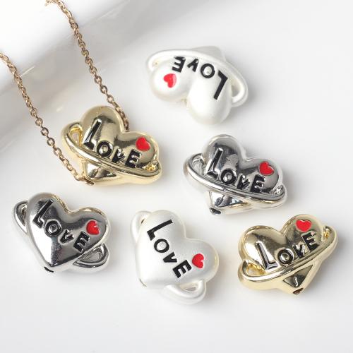 Tibetan Style Heart Beads, plated, DIY, more colors for choice, nickel, lead & cadmium free, 14x10mm, 100PCs/Bag, Sold By Bag