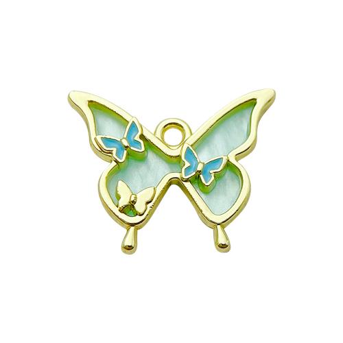 Tibetan Style Animal Pendants, Butterfly, plated, DIY & different styles for choice & enamel, more colors for choice, 17x21mm, Sold By PC