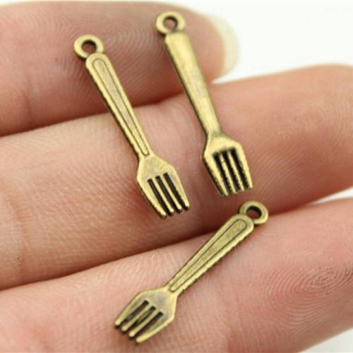 Tibetan Style Tool Pendants, Tableware, plated, DIY, more colors for choice, 24mm, Sold By PC