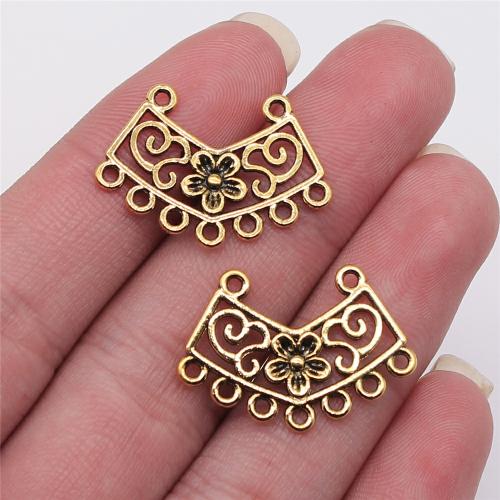 Tibetan Style Connector, plated, 2/7loop & DIY, more colors for choice, 26x18mm, Sold By PC