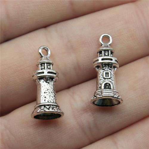 Tibetan Style Pendants, Tower, plated, DIY, more colors for choice, 20x19mm, Sold By PC