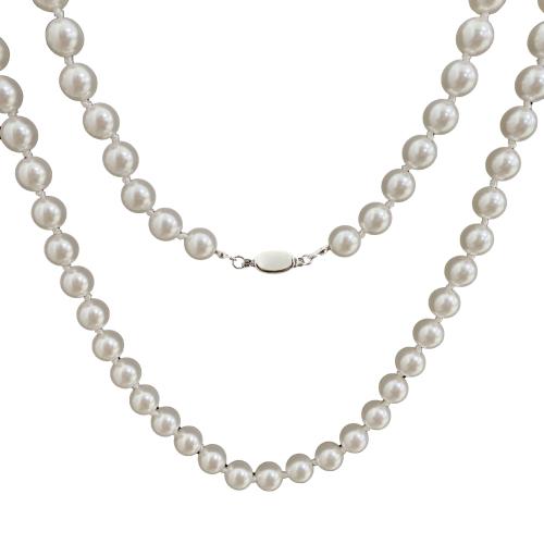 Glass Pearl Sweater Necklace Round handmade fashion jewelry & for woman Length Approx 47.2 Inch Sold By PC