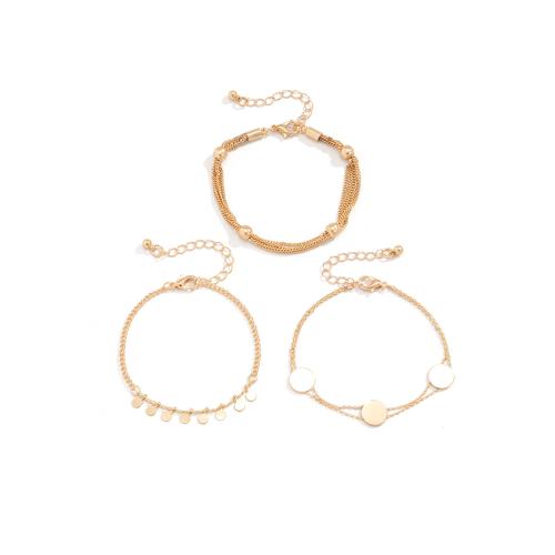 Fer Bracelets, avec chaîne en laiton, trois pièces & bijoux de mode & pour femme, Vendu par fixé