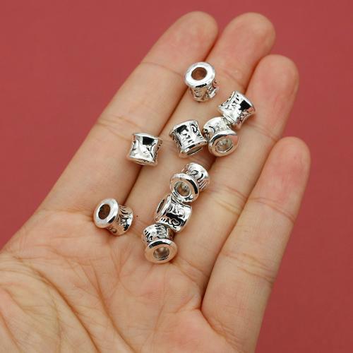 Tibetan Style Spacer Beads, silver color plated, DIY, nickel, lead & cadmium free, 8.50x8mm, Hole:Approx 4mm, Approx 200PCs/Bag, Sold By Bag
