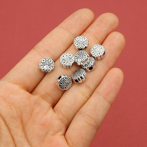 Tibetan Style Spacer Beads, silver color plated, DIY, nickel, lead & cadmium free, 9.50x9mm, Hole:Approx 2mm, Approx 200PCs/Bag, Sold By Bag