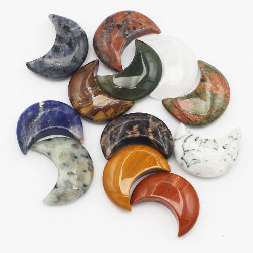 Fashion Decoration, Natural Stone, Moon, for home and office & different materials for choice, more colors for choice, 30x24x9mm, Sold By PC