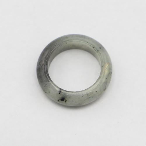 Natural Gemstone Finger Ring Labradorite Donut Unisex 6mm Sold By PC