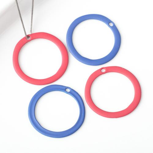Zinc Alloy Pendants Slightly Round painted DIY nickel lead & cadmium free 25mm Sold By Bag