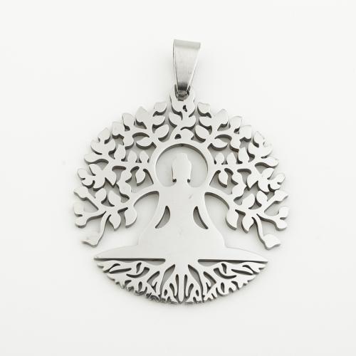 Stainless Steel Pendants, 304 Stainless Steel, silver color plated, DIY, silver color, 38x35x1mm, Hole:Approx 4mm, Sold By PC