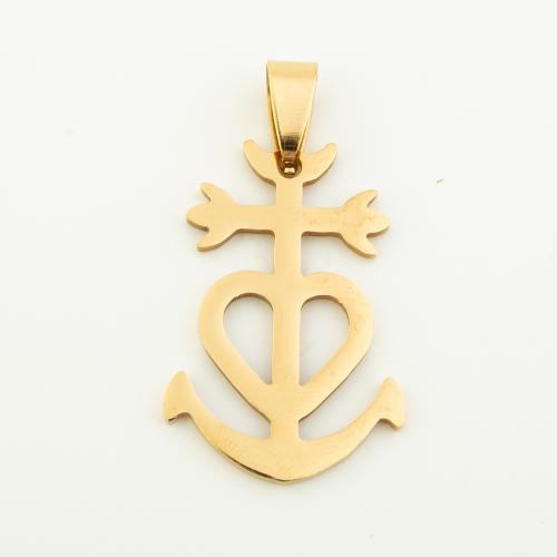 Stainless Steel Pendants, 304 Stainless Steel, gold color plated, DIY, golden, 30x20x1mm, Hole:Approx 4mm, 10PCs/Bag, Sold By Bag