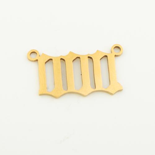 Stainless Steel Connector, 304 Stainless Steel, gold color plated, DIY, golden, 22x12x1mm, Hole:Approx 1mm, 10PCs/Bag, Sold By Bag