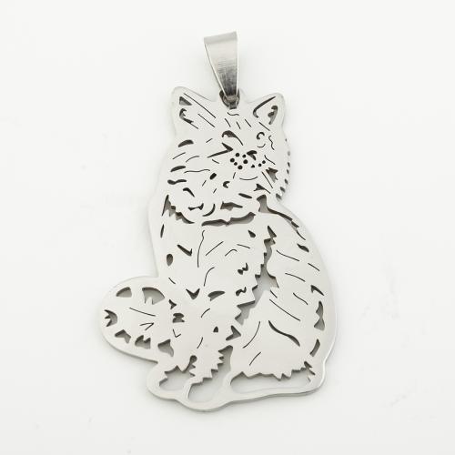 Stainless Steel Animal Pendants, 304 Stainless Steel, silver color plated, DIY, silver color, 45x30x1mm, Hole:Approx 4mm, Sold By PC