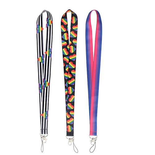 Mobile Phone Lanyard Polyester with Zinc Alloy multifunctional & Unisex Sold By PC