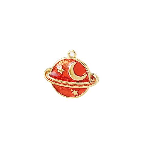 Brass Jewelry Pendants real gold plated DIY & enamel golden Sold By PC