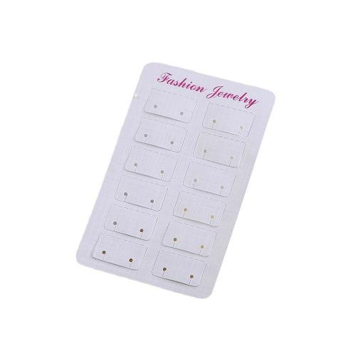 Jewelry Card, Paper, different styles for choice, white, 100PCs/Lot, Sold By Lot