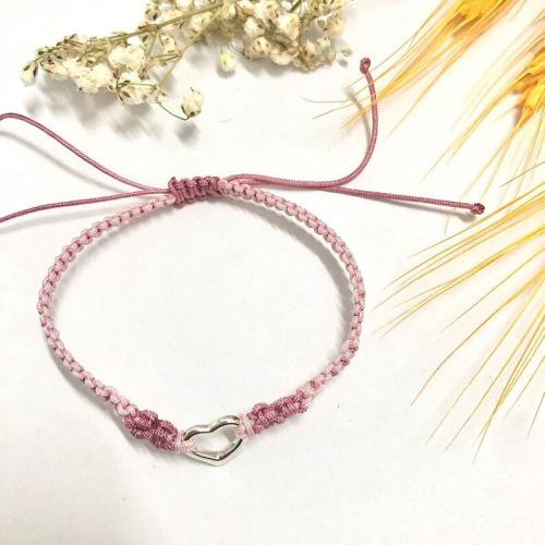 Zinc Alloy Bracelet with Knot Cord for woman Length Approx 16 cm Sold By PC