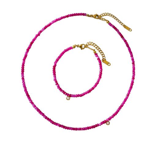 Naturstein Armband und Halskette, mit Messing, handgemacht, verschiedene Stile für Wahl & für Frau, verkauft von PC