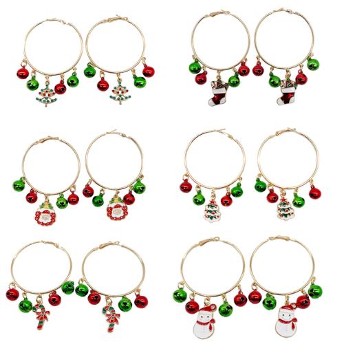 Zinc Alloy Jewelry Set with Iron & Acrylic plated Christmas jewelry & for woman Sold By PC