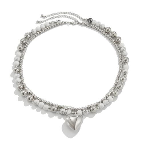Schmucksets, Armband & Halskette, Verkupferter Kunststoff, mit Kunststoff Perlen, Modeschmuck & verschiedene Stile für Wahl & für Frau, verkauft von PC