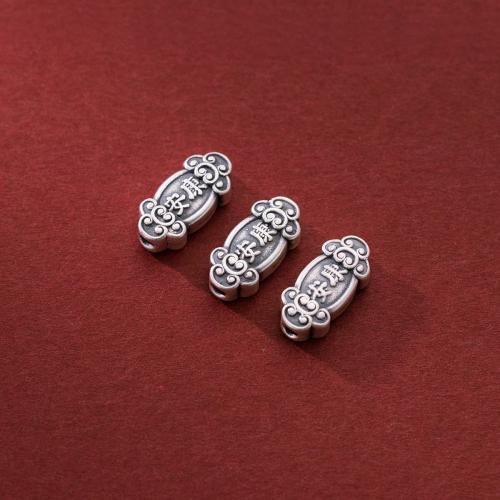 Spacer Χάντρες Κοσμήματα, 925 ασημένιο ασήμι, DIY, 18x8.50x6mm, Τρύπα:Περίπου 2.2mm, Sold Με PC