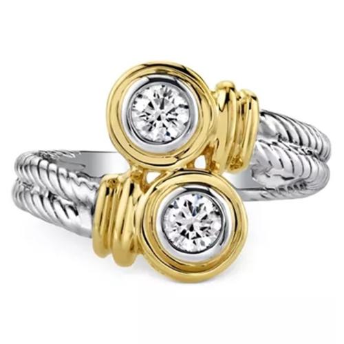 Cúbicos Circonia Micro Pave anillo de latón, metal, diverso tamaño para la opción & micro arcilla de zirconia cúbica & para mujer, Vendido por UD