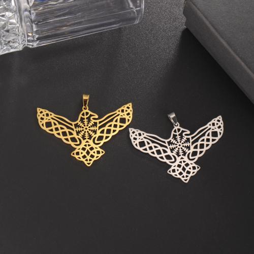 Stainless Steel Animal Pendants 304 Stainless Steel Eagle Vacuum Ion Plating DIY & hollow Sold By PC
