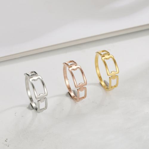 Couple Finger Rings 304 Stainless Steel Vacuum Ion Plating fashion jewelry & Unisex Sold By PC